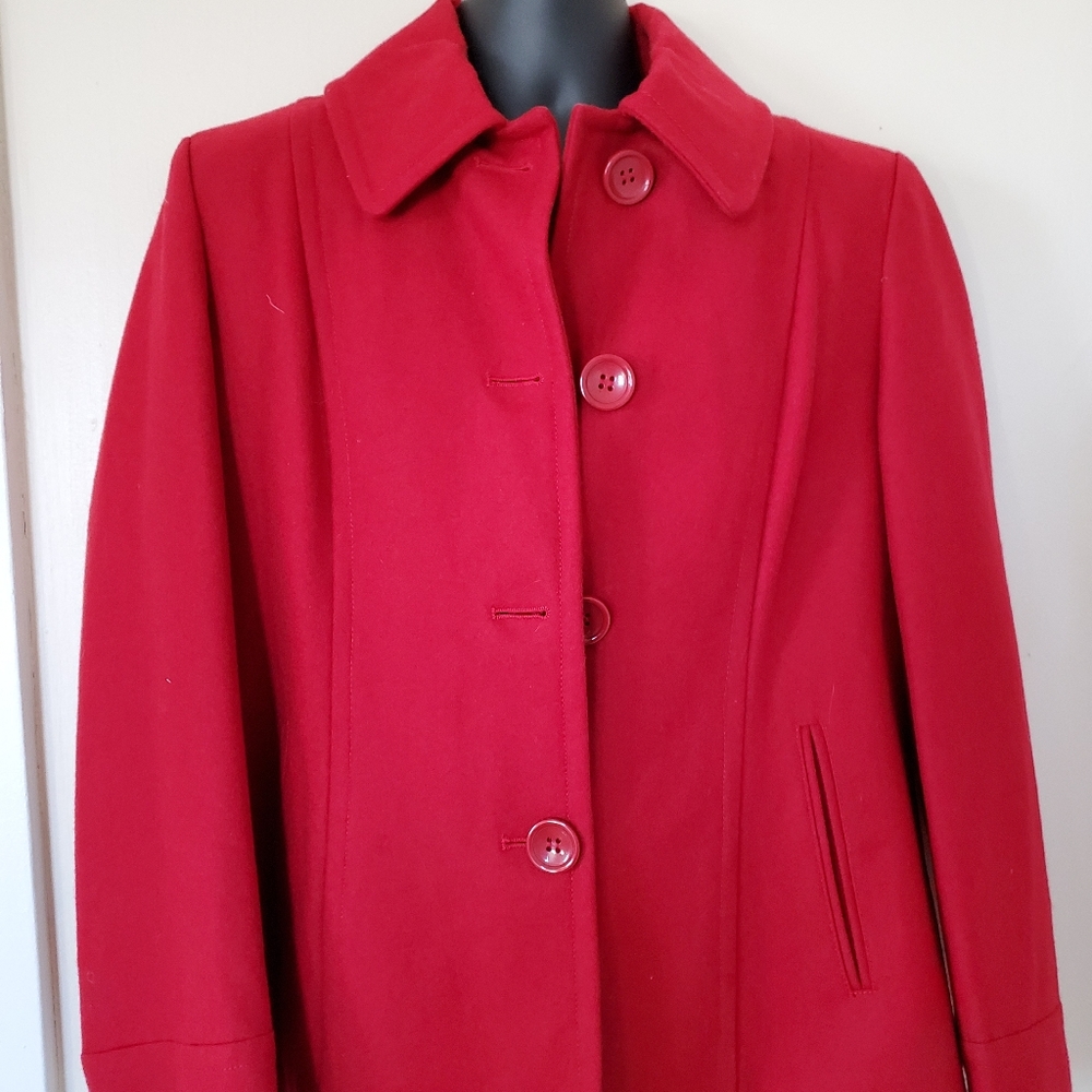Red dress coat